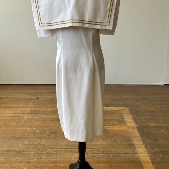 Vintage white and Gold sailor inspired dress - Picture 8 of 8